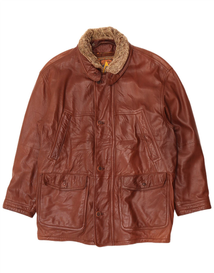 Nivola Herre Læderfrakke UK 42 XL Brun
