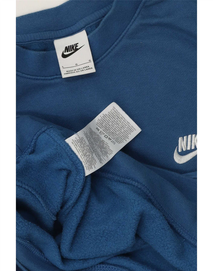 Nike Sweatshirt til mænd, stor blå bomuld
