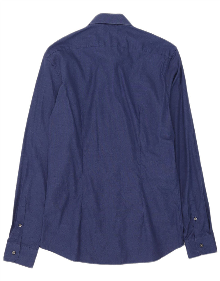 Reiss Slim Fit skjorte til mænd, lille marineblå bomuld