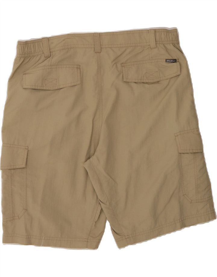 EDDIE BAUER Mens Cargo Shorts Large W36  Beige Nylon Vintage Eddie Bauer and Second-Hand Eddie Bauer from Messina Hembry 