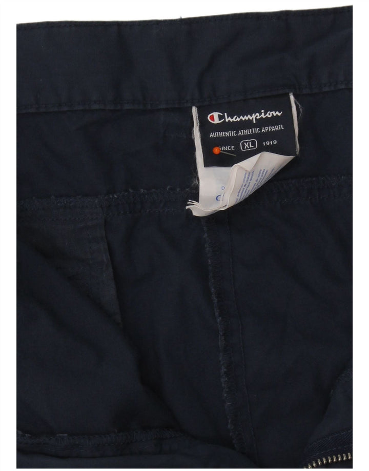 Champion Herre Cargo Shorts XL W38 Marineblå Bomuld