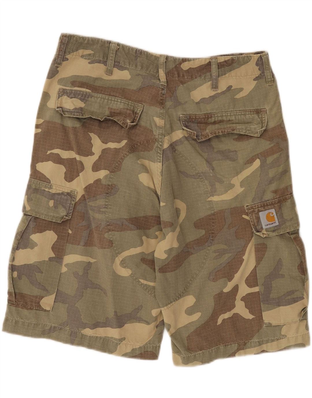 CARHARTT Herre Cargo Shorts W31 Medium Flerfarvet Camouflage Bomuld