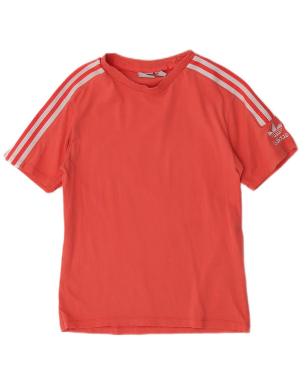 Adidas Dame Grafisk T-Shirt Top UK 6 Small Pink Bomuld