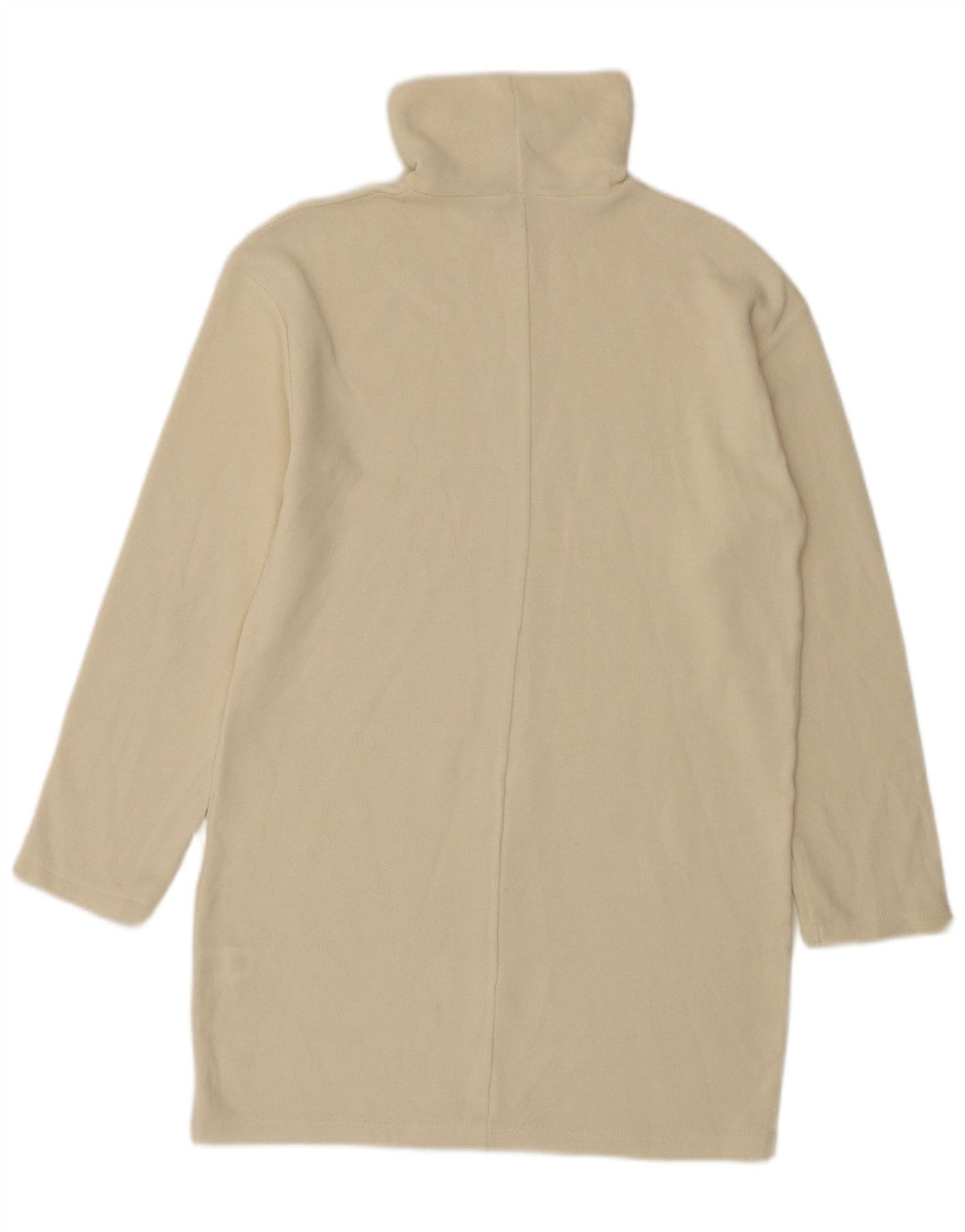 Zara Dame Jumper Dress UK 10 Small Beige Polyester