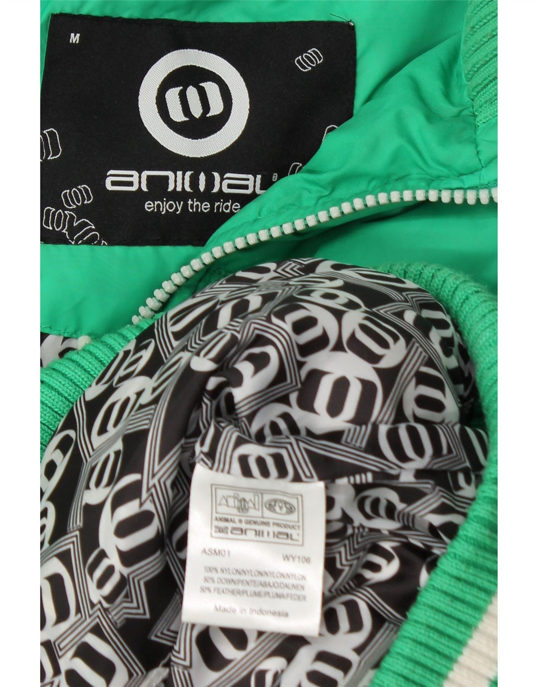 Animal Mens Polstret Gilet UK 38 Medium Green Nylon