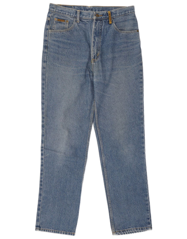 Vintage koniske jeans til kvinder W34 L32 blå bomuld