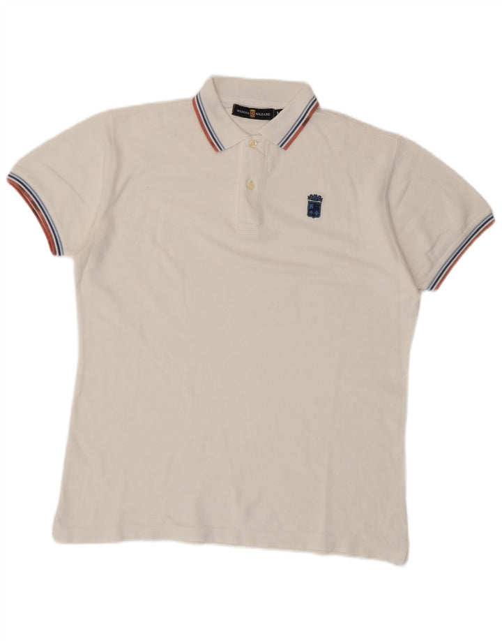 Marina Militare Poloshirt til mænd Medium Hvid