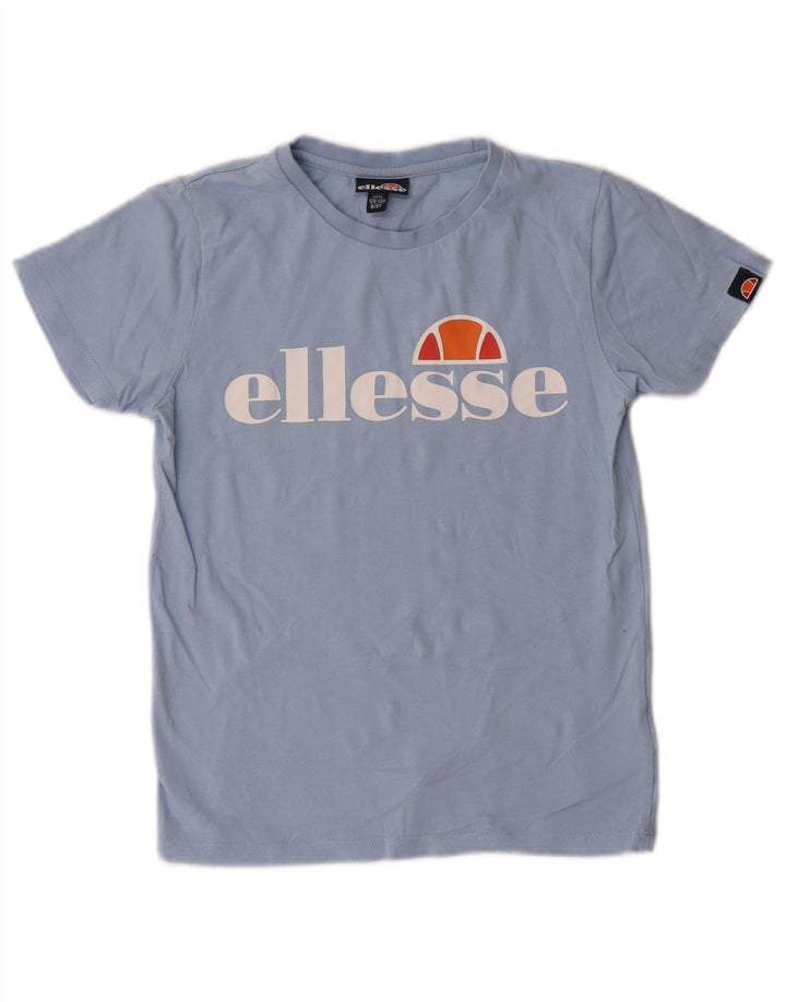 Ellesse Boys Grafisk T-Shirt Top 8-9 År Blå Bomuld