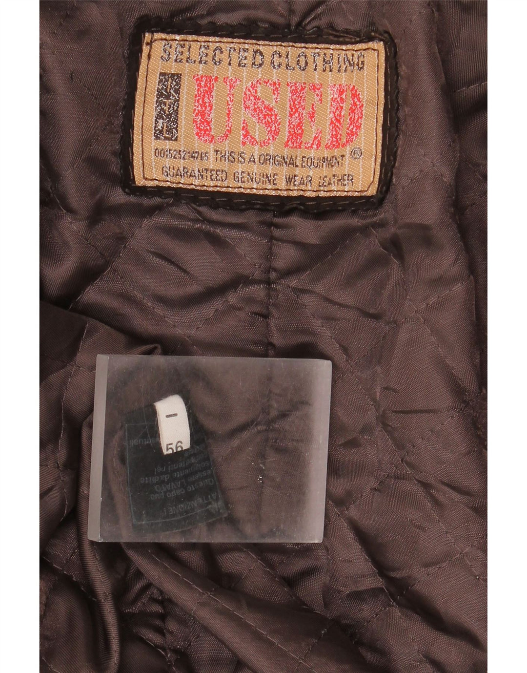 Vintage herre læderjakke IT 56 3XL brunt læder