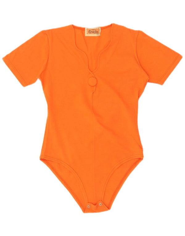 Vintage Bodysuit til kvinder UK 8 Small Orange