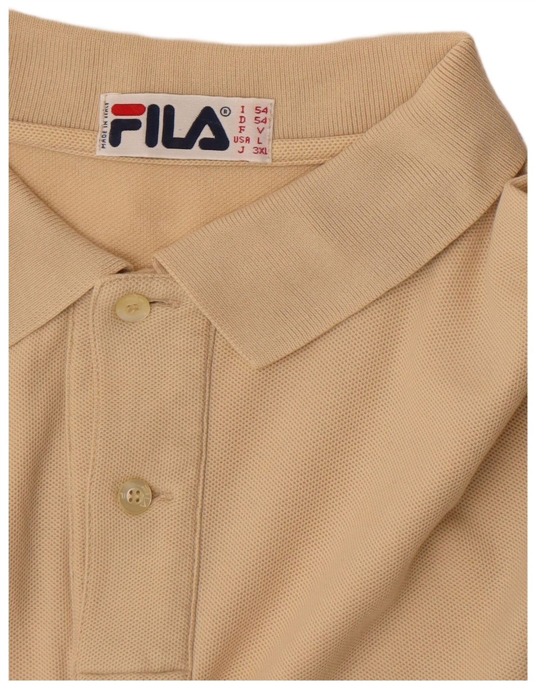 Fila Langærmet Polo Shirt til mænd IT 54 XL Beige