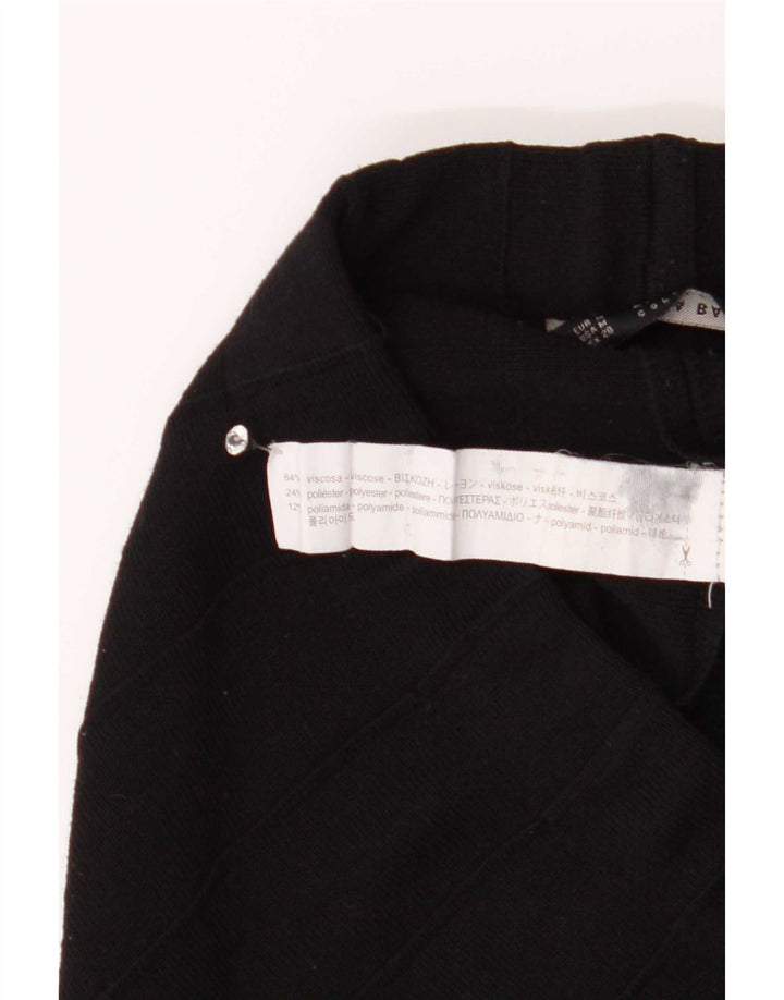 Zara Dame A-Line nederdel Medium W28 Sort Viscose