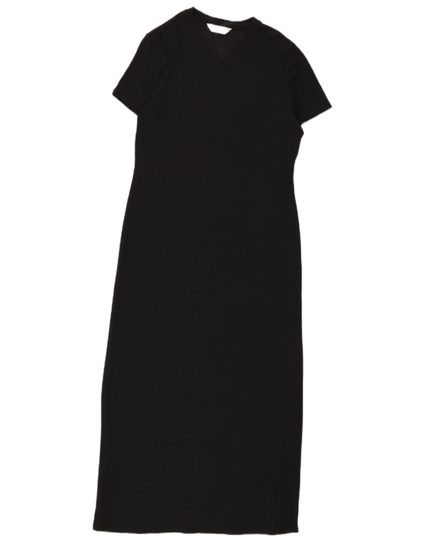 Marks & Spencer Dame Maxi Dress UK 10 Small Black Nylon