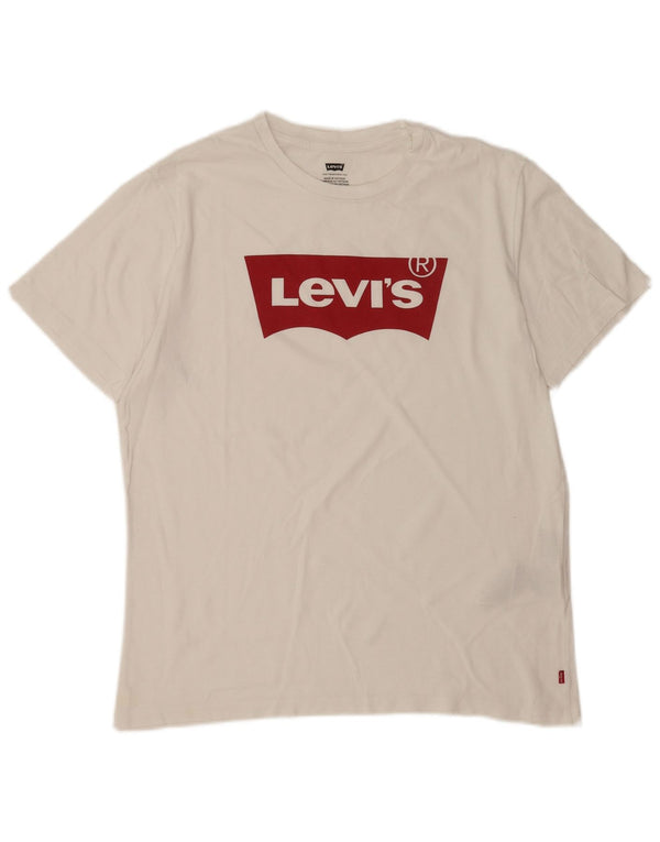Levi's Herre grafisk T-shirt top mellem hvid bomuld