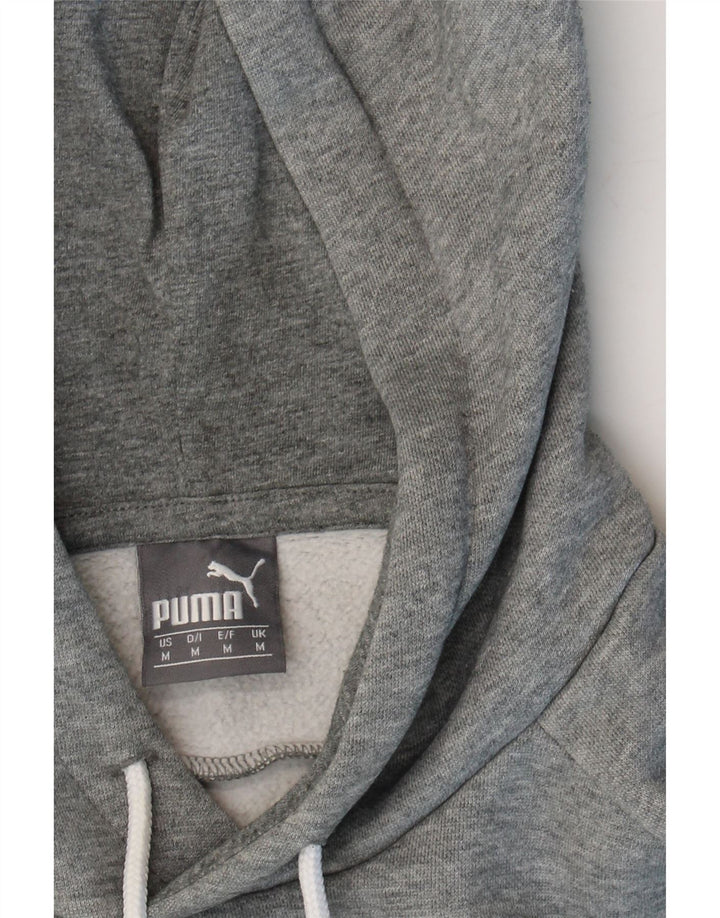 PUMA Mens Hoodie Jumper Medium Grey Cotton Vintage Puma and Second-Hand Puma from Messina Hembry 