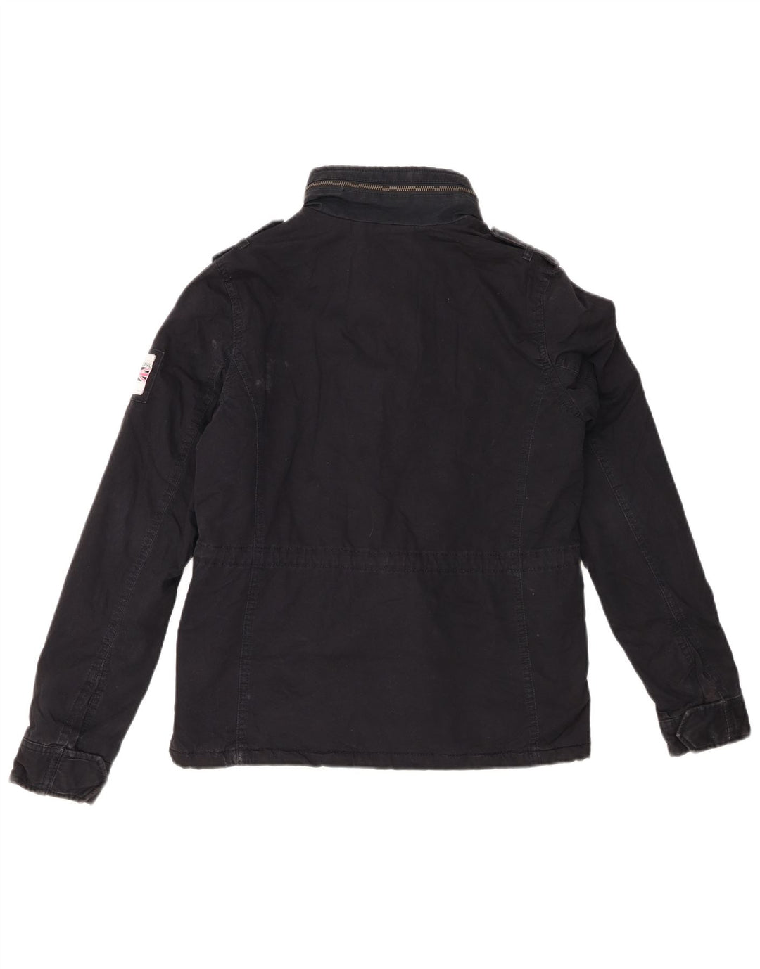 Superdry Sherpa Military Jacket til kvinder UK 10 Small Navy Blue
