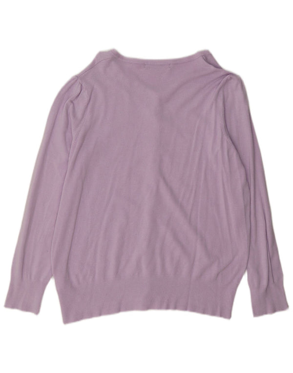 Marks & Spencer Dame Cardigan Sweater UK 16 Large Purple Viscose