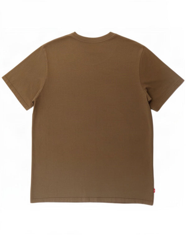 Levi's Herre Standard Grafisk T-Shirt Top Stor Khaki Bomuld