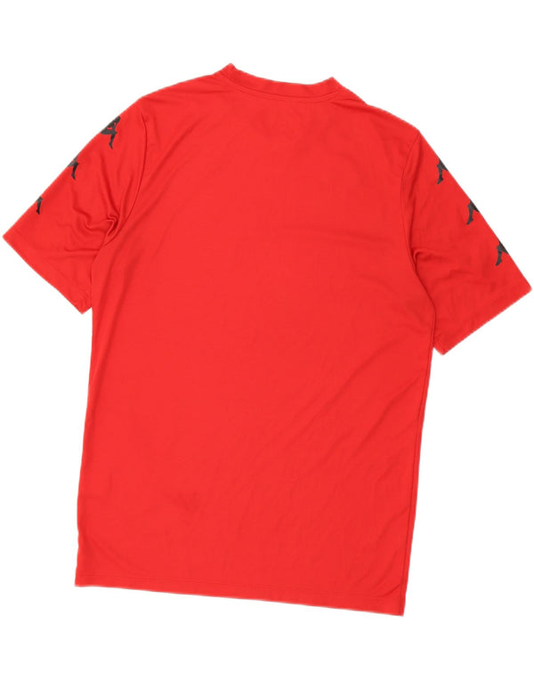 Kappa Herre Grafisk T-Shirt Top Stor Rød Polyester