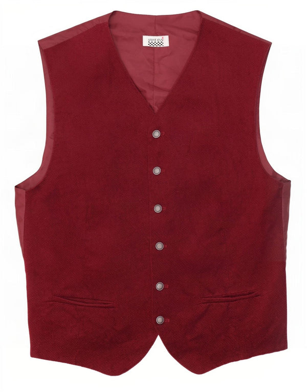 Avanti Mens By C&A vest EU 48/50 Medium Bourgogne bomuld