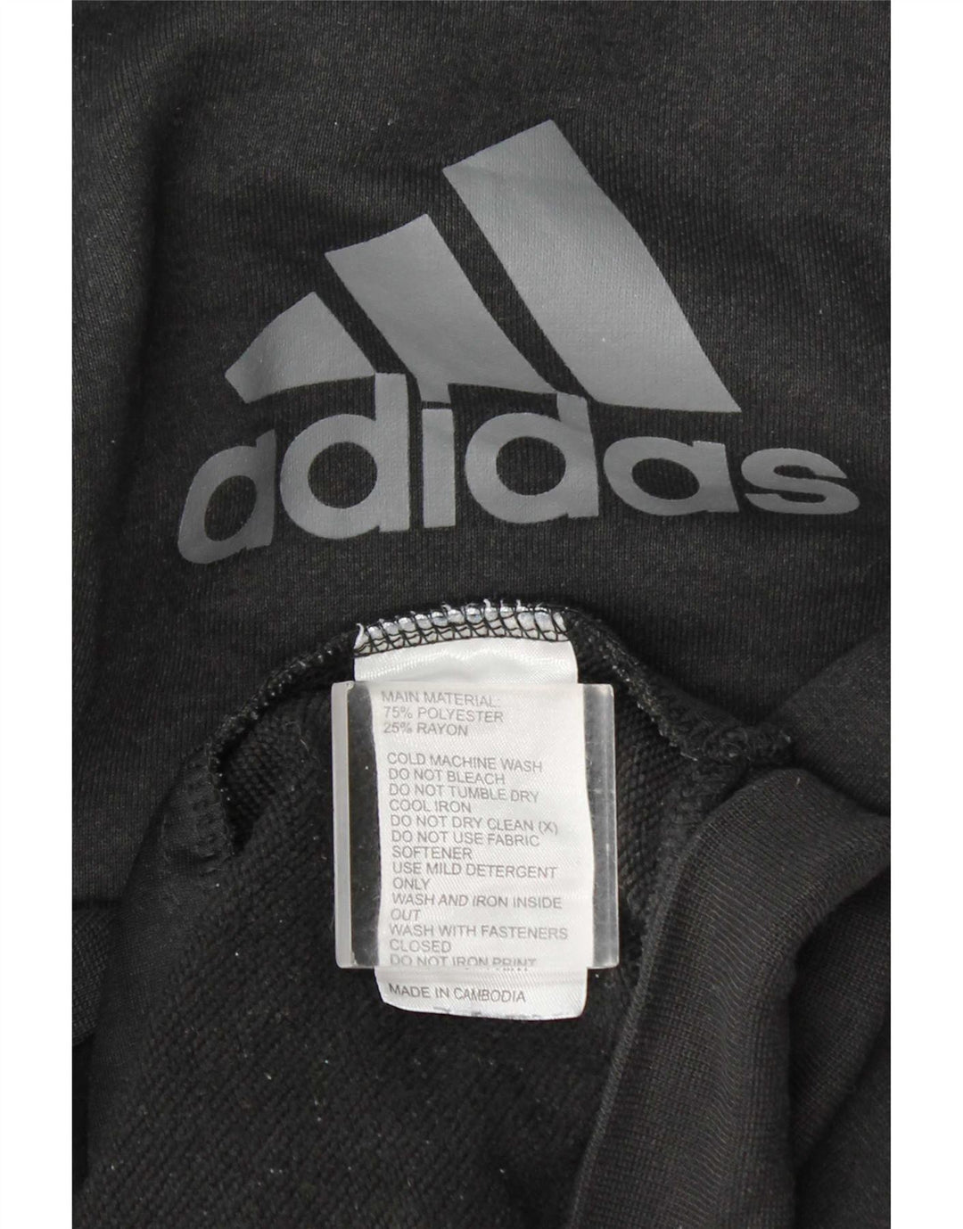 Adidas Herre grafisk hættetrøje med lynlås XL Grå polyester