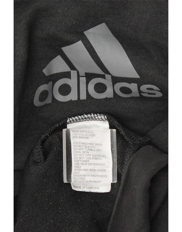 Adidas Herre grafisk hættetrøje med lynlås XL Grå polyester