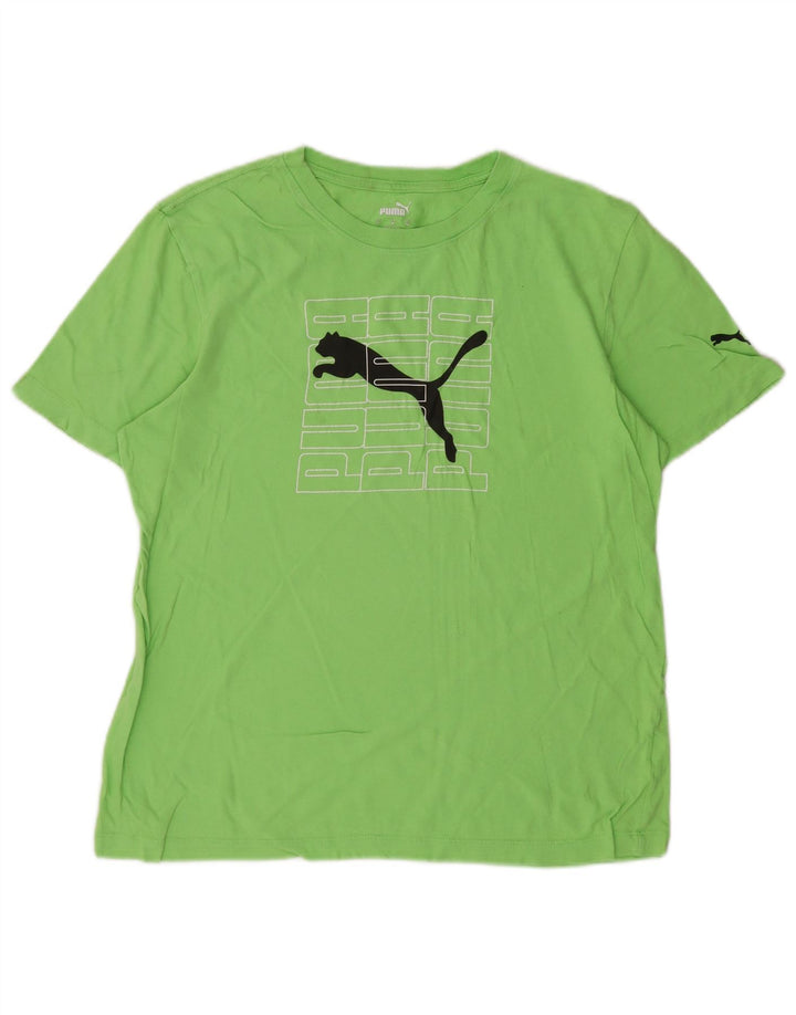 PUMA Grafisk T-shirt top til kvinder DK 14 Medium Grøn