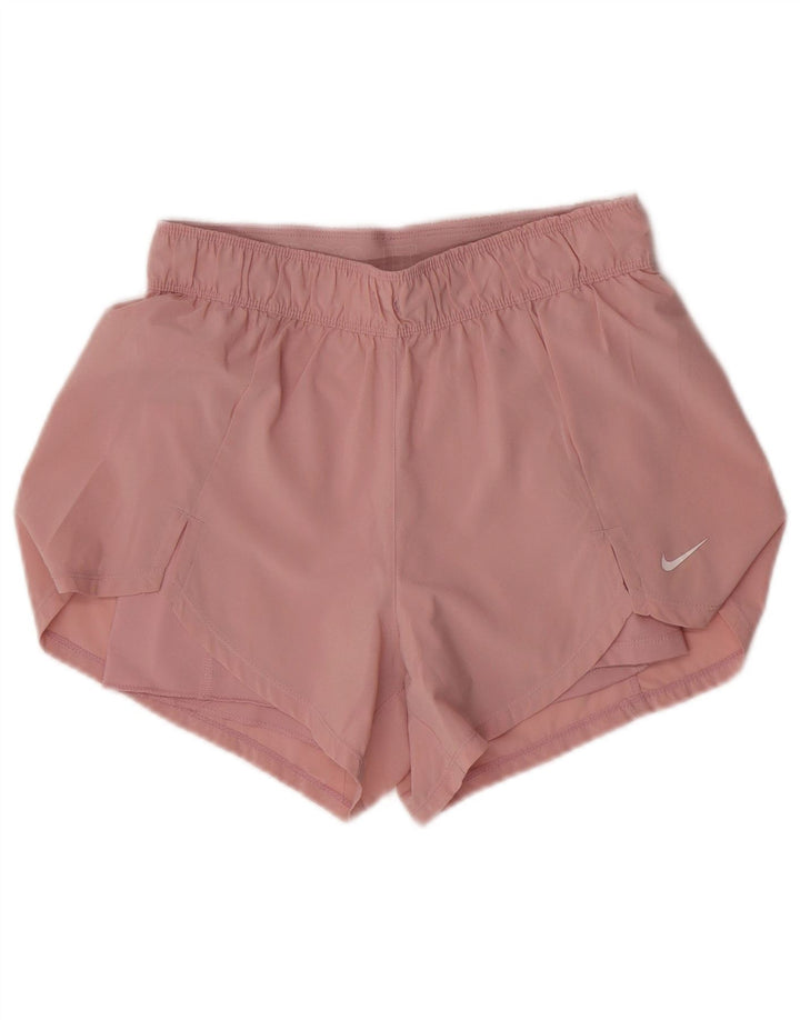Nike Dame Dri Fit Sport Shorts UK 10 Small Pink Polyester