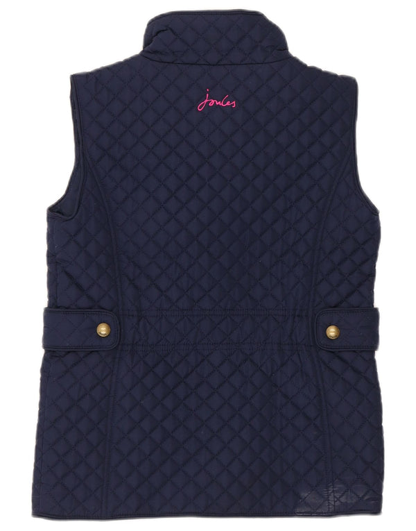 Joules Piger Quiltet Gilet 7-8 År Navy Blue Polyester