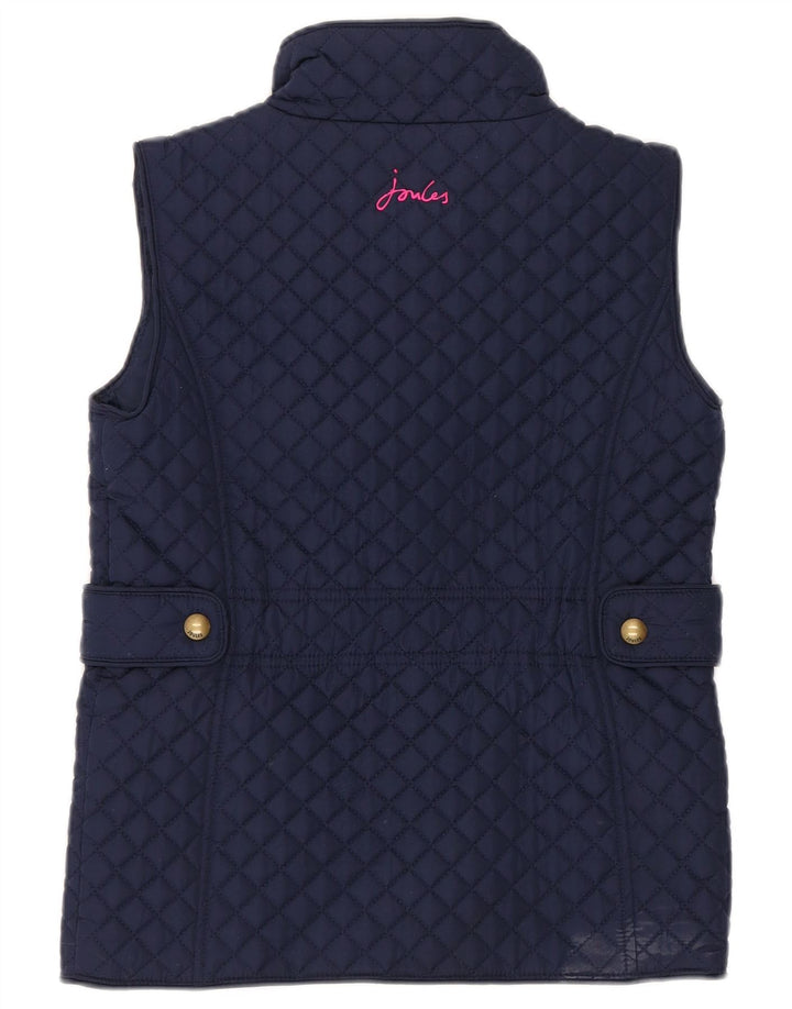 Joules Piger Quiltet Gilet 7-8 År Navy Blue Polyester