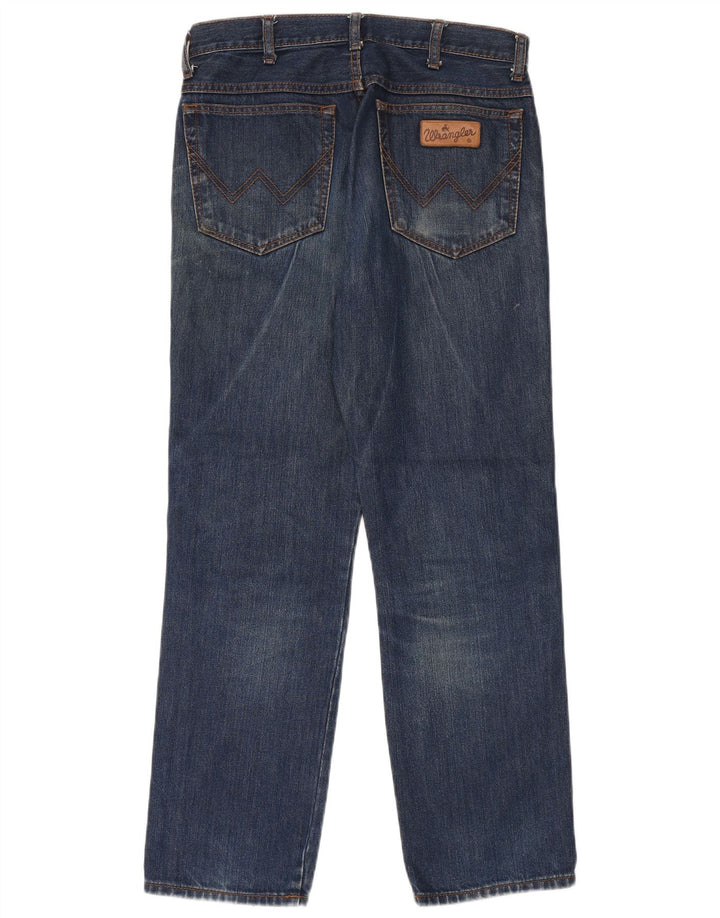 WRANGLER Straight jeans til mænd W32 L30 blå bomuld