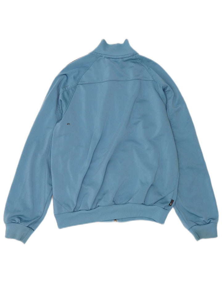 ADIDAS Boys Tracksuit Top Jacket 11-12 Years Blue Polyester Sports