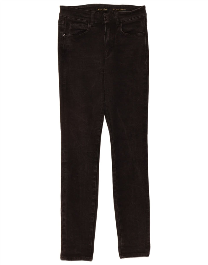 MASSIMO DUTTI Womens Mid Rise Skinny Jeans W26 L28 Black