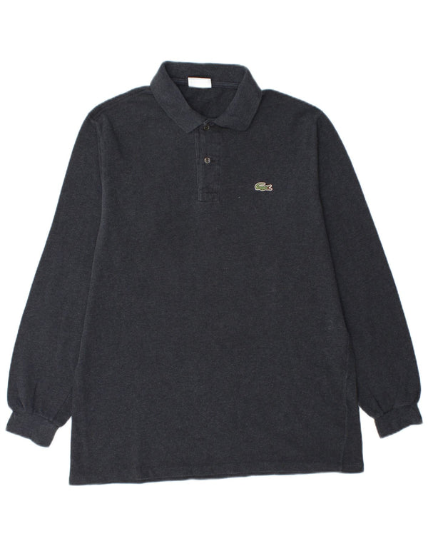 Lacoste Langærmet Poloskjorte til mænd Størrelse 4 Medium Grå Bomuld