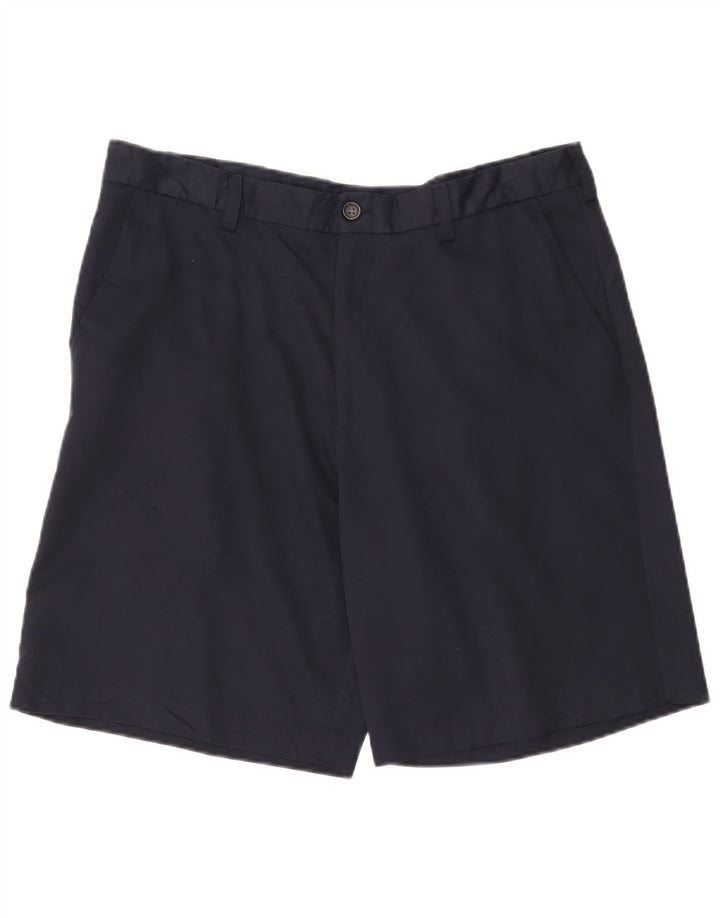 Izod Herre Chino Shorts W36 Large Navy Blue Polyester