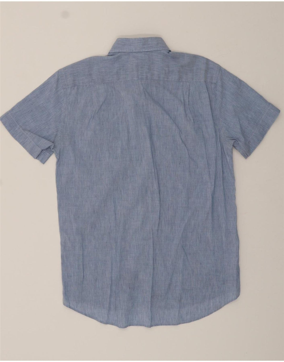 LACOSTE Mens Short Sleeve Shirt Size 38 Medium Blue Pinstripe Vintage Lacoste and Second-Hand Lacoste from Messina Hembry 