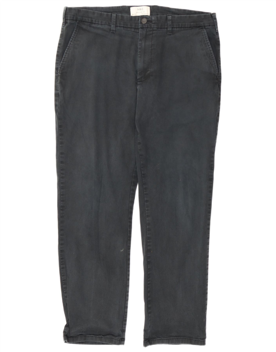Marks & Spencer Herre Lige Regular Fit Chinobukser W36 L29 Grå