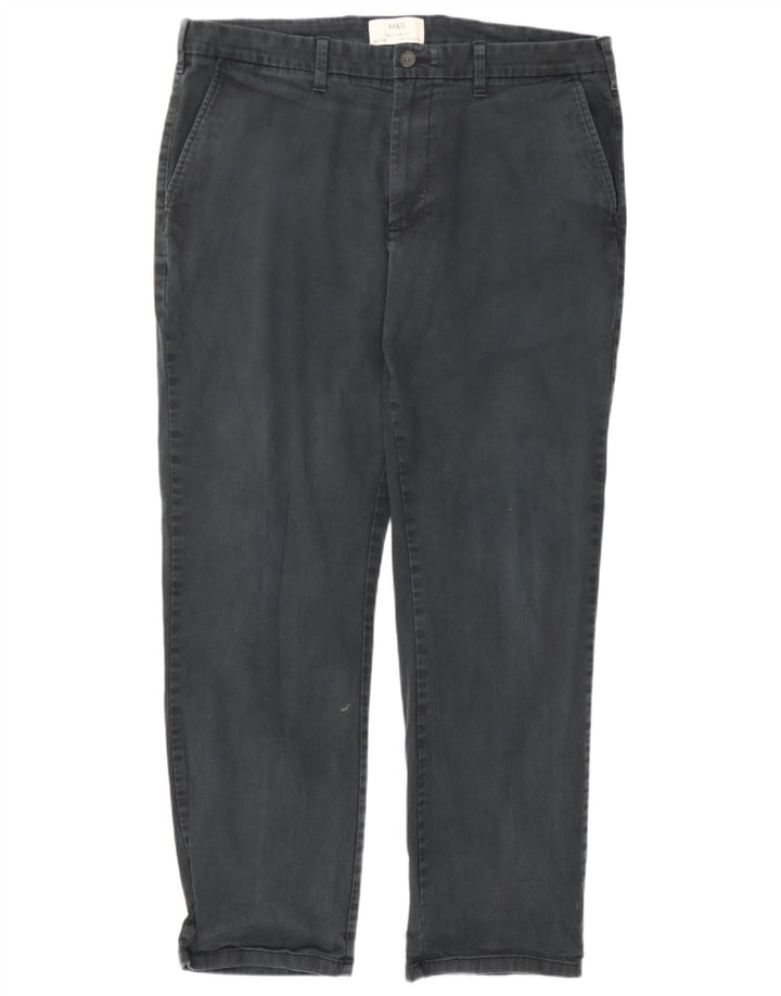 Marks & Spencer Herre Lige Regular Fit Chinobukser W36 L29 Grå