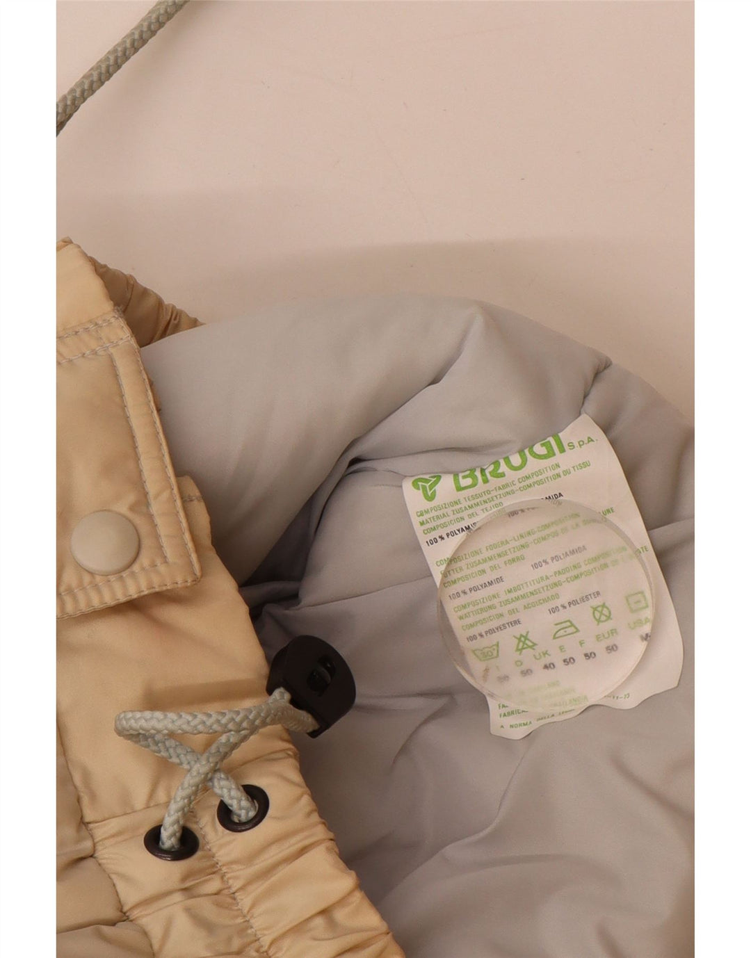 Brugi Polstret Herrejakke UK 40 Stor Beige Colourblock Polyamid