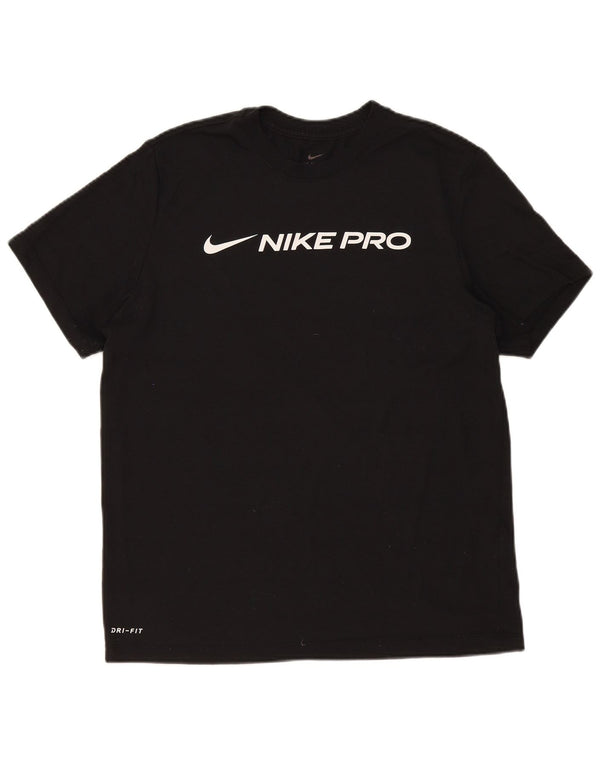 Nike Herre Dri Fit Grafisk T-Shirt Top Stor Sort Polyester