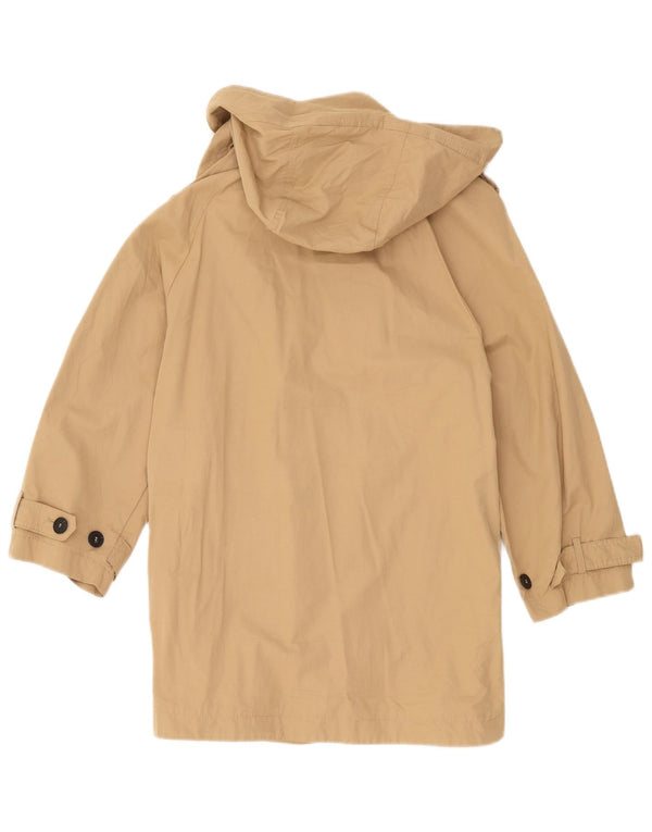 Zara Trench Coat med hætte til kvinder UK 10 Lille beige bomuld