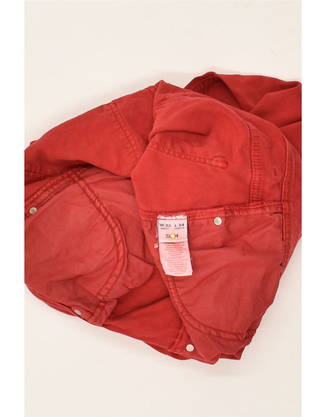 JOULES Womens Slim Jeans W32 L29 Red Cotton | Vintage Joules | Thrift | Second-Hand Joules | Used Clothing | Messina Hembry 