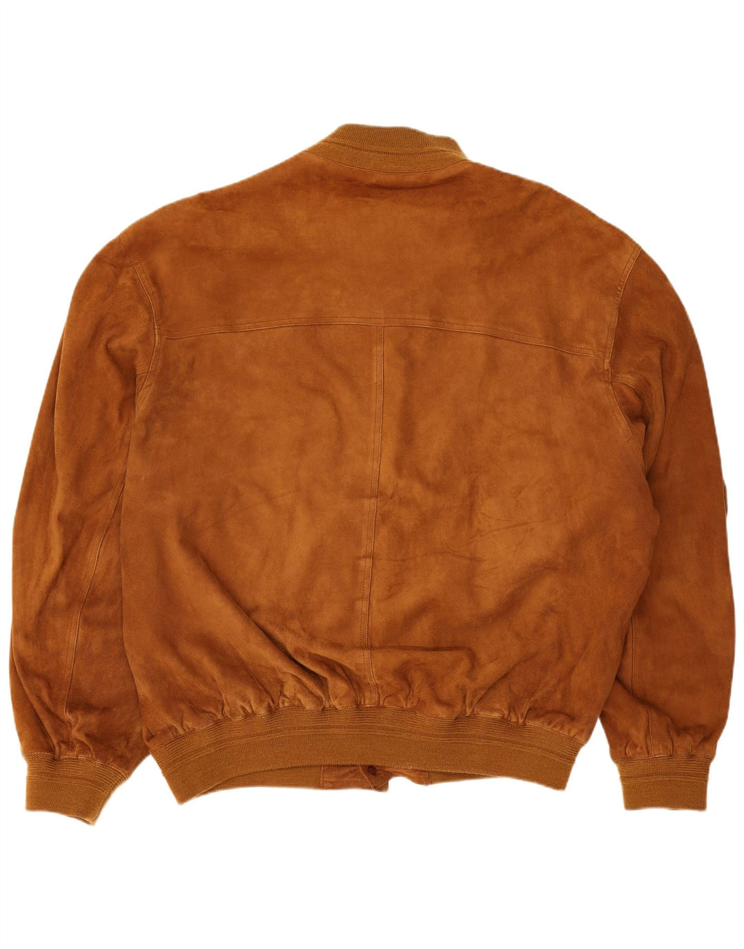 Vintage herre ruskind bomberjakke IT 54 2XL beige læder