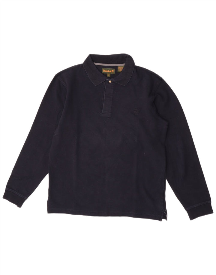 Timberland Langærmet poloshirt til mænd Medium marineblå bomuld