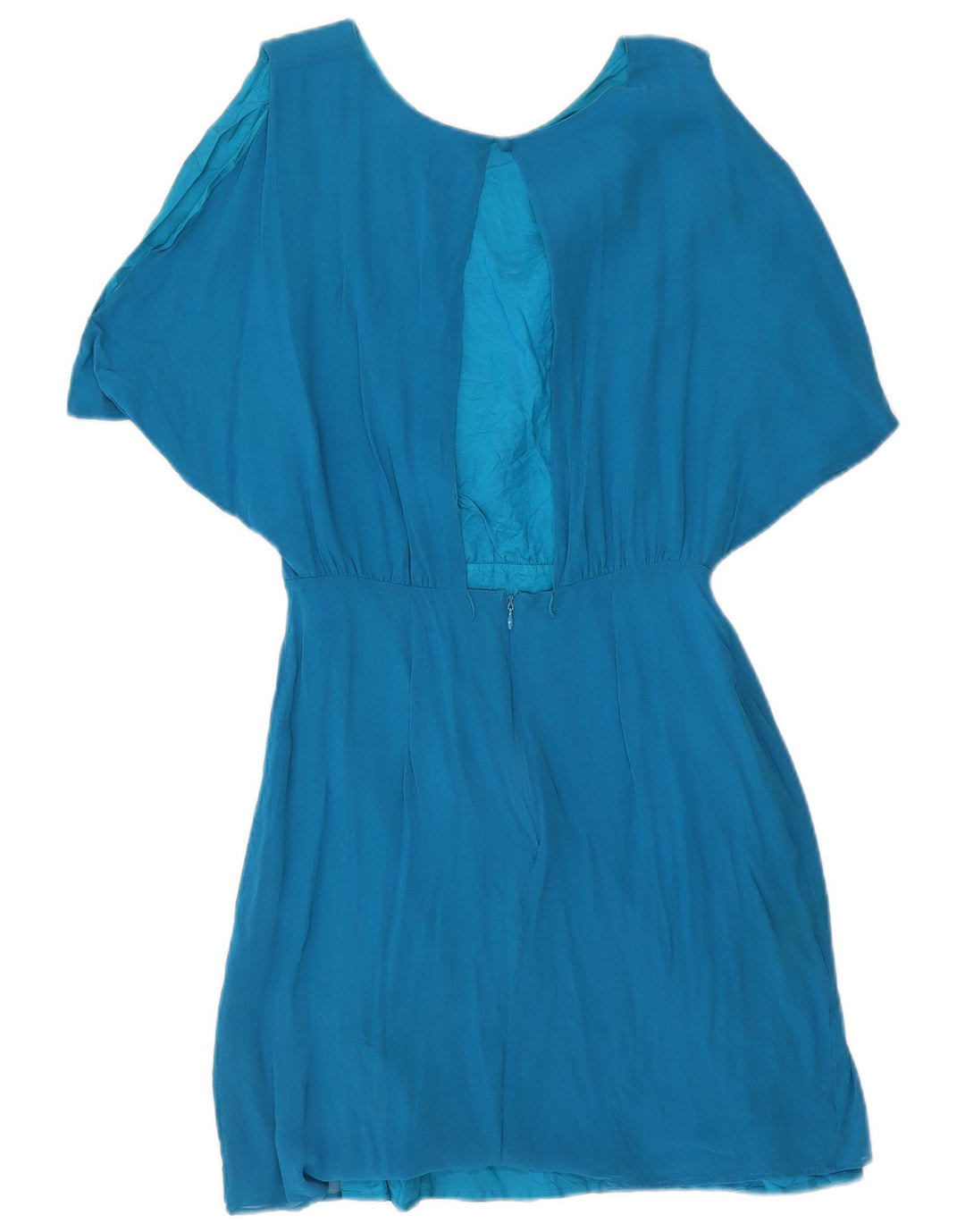 Stefanel Kvinders Oversized Off Shoulder A-Line Kjole US 8 Medium Blue