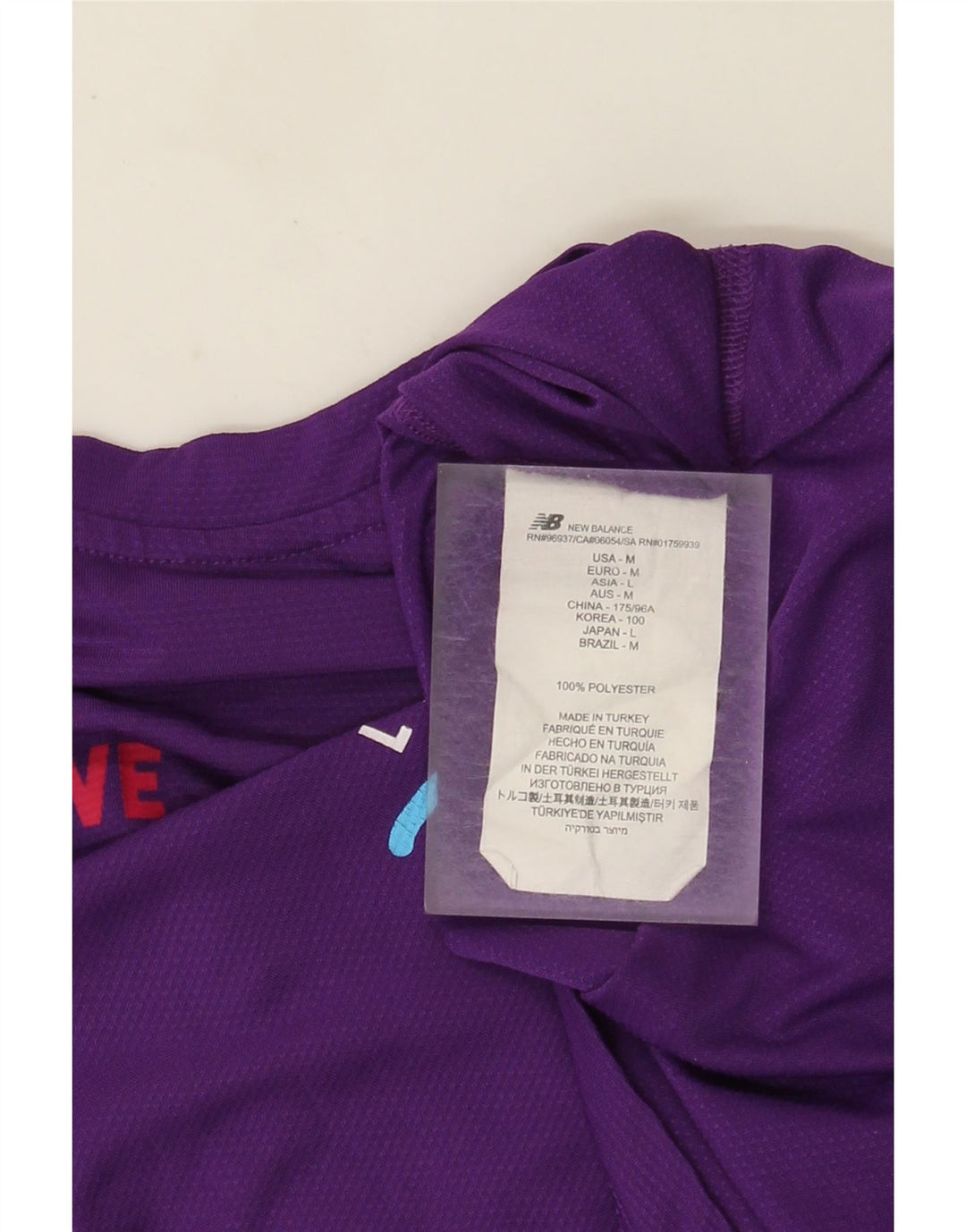 NEW BALANCE Herre grafisk T-shirt Top Medium Lilla Polyester