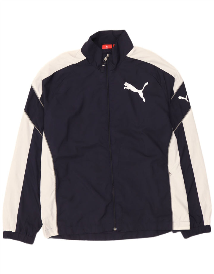 PUMA Træningsdragt til mænd Topjakke Stor marineblå Colourblock Polyester