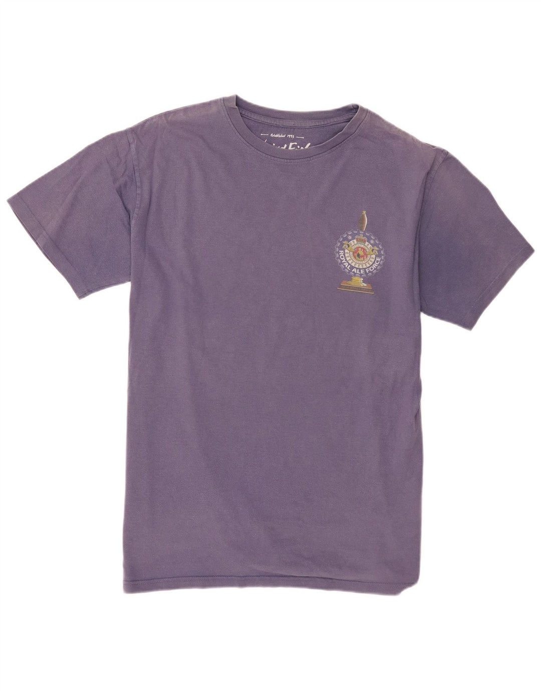 Weird Fish Herre grafisk T-shirt Top Stor lilla bomuld