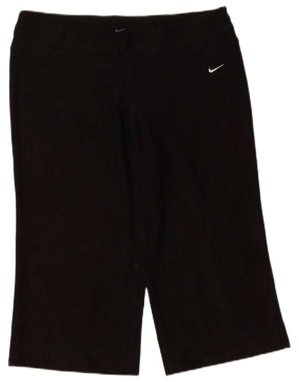 Nike Dame Dri Fit Bermuda Sport Shorts UK 16 Large Black Polyester