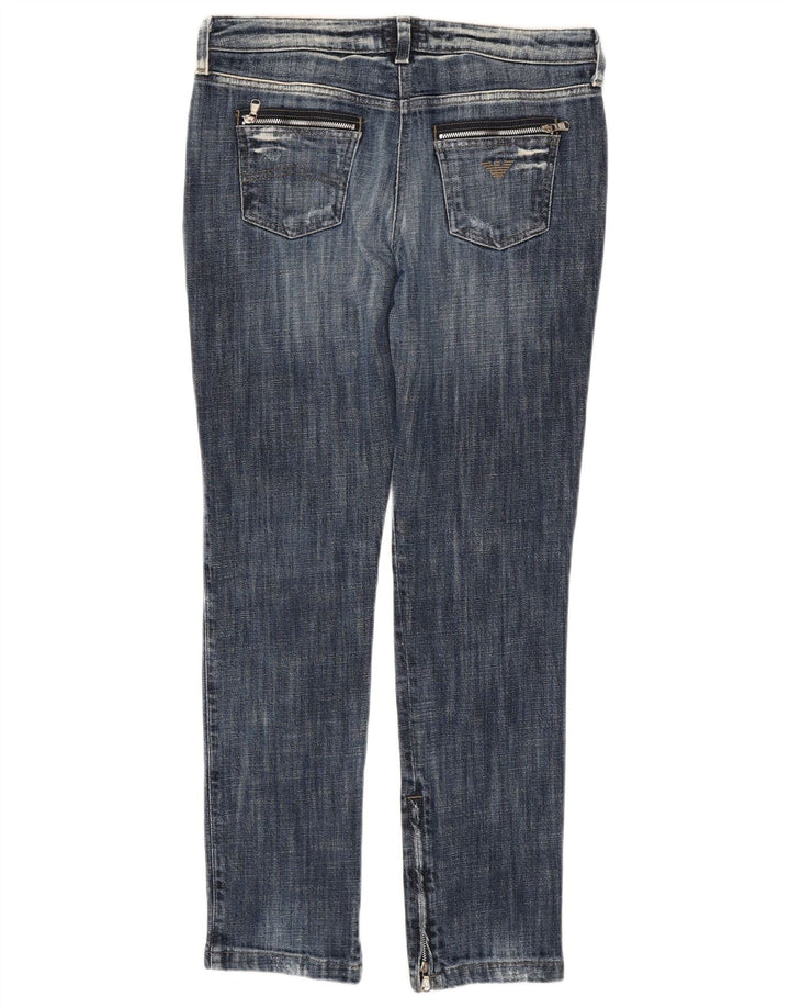 Armani Dame Distressed Slim Jeans W29 L29 Navy Blue